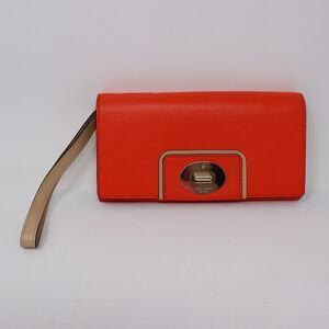 Kate Spade New York Hampton Road Turnlock Mara Flame Wallet WLRU1598 VGUC